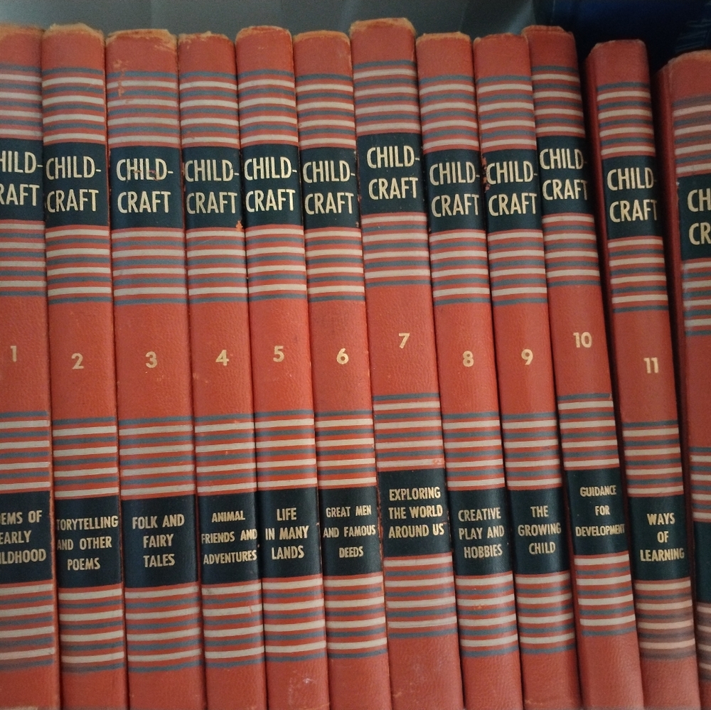 1942 CHILDCRAFT children's books volumes 1-12